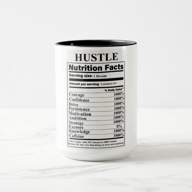 Caneca Fatos de Nutrição Hustle (Centro)