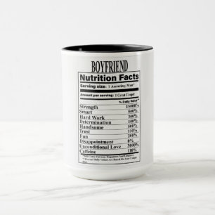 Caneca Fatos de Nutrição por namorado