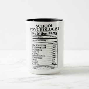 Caneca Fatos de Nutrição Psicóloga Escolar