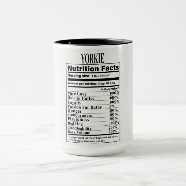 Caneca Fatos de Nutrição Yorkie (Centro)