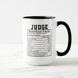 Caneca Fatos Nutricionais de Juiz Engraçado Presente Magi