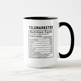 Caneca Fatos Nutricionais de Telemarketing Engraçado Pres