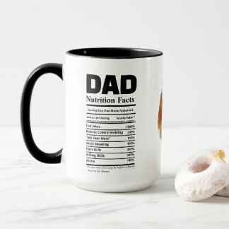 Caneca Fatos Nutricionais do Pai Engraçado com Fotos