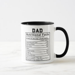 Caneca Fatos Nutricionais do Papai presentes do dia dos p