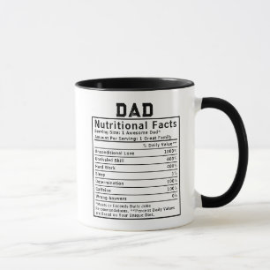 Caneca Fatos Nutricionais do Papai presentes do dia dos p