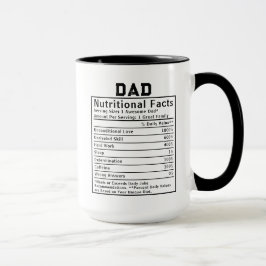 Caneca Fatos Nutricionais do Papai presentes do dia dos p