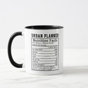 Caneca Fatos Nutricionais Engraçados para Planejador Urba