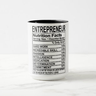 Caneca Fatos sobre alimentação do empresário