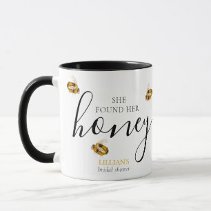 Caneca Favor de Chuveiro de Noiva Abelha Mel