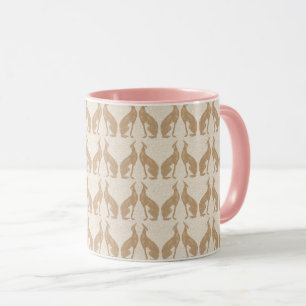 Caneca Fawn Greyhound na Art Deco Design