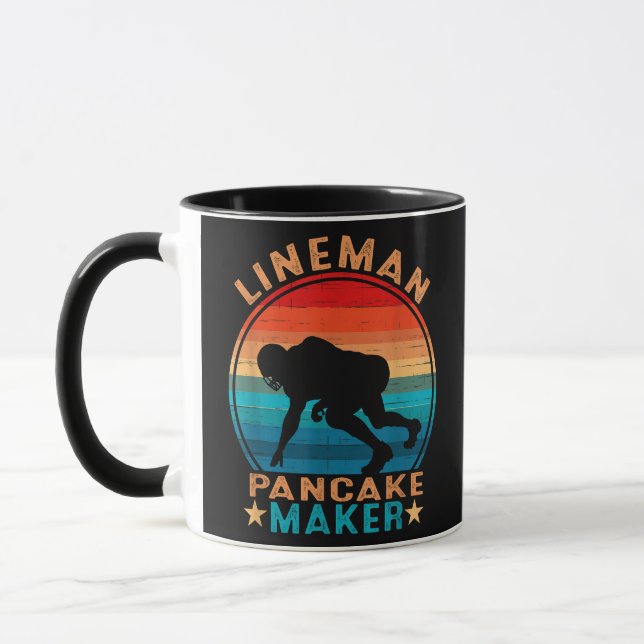 Caneca Fazedor de Panqueca Lineman - Futebol Americano (Esquerda)