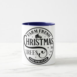 Caneca Fazenda Fresca Árvores de Natal Pinheiras