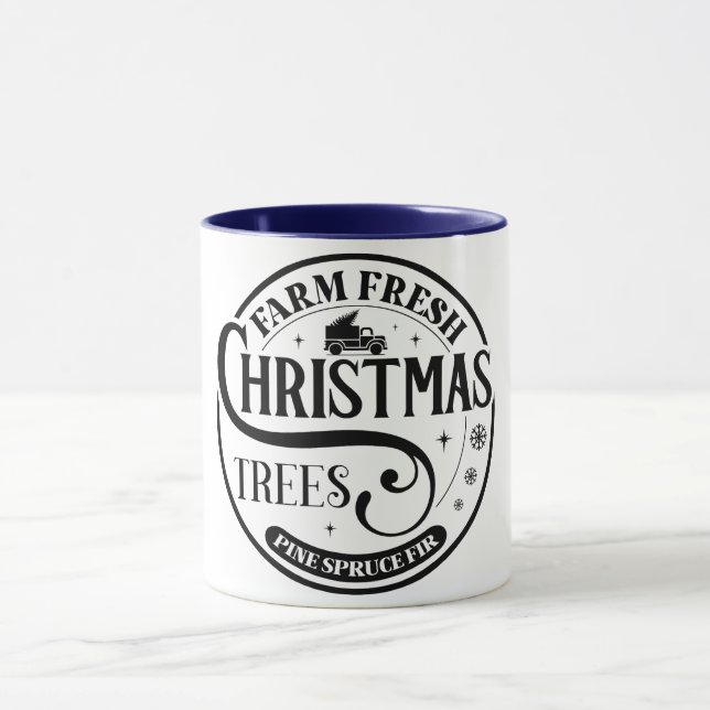 Caneca Fazenda Fresca Árvores de Natal Pinheiras (Centro)