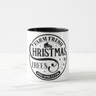 Caneca Fazenda Fresca Árvores de Natal Pinheiras