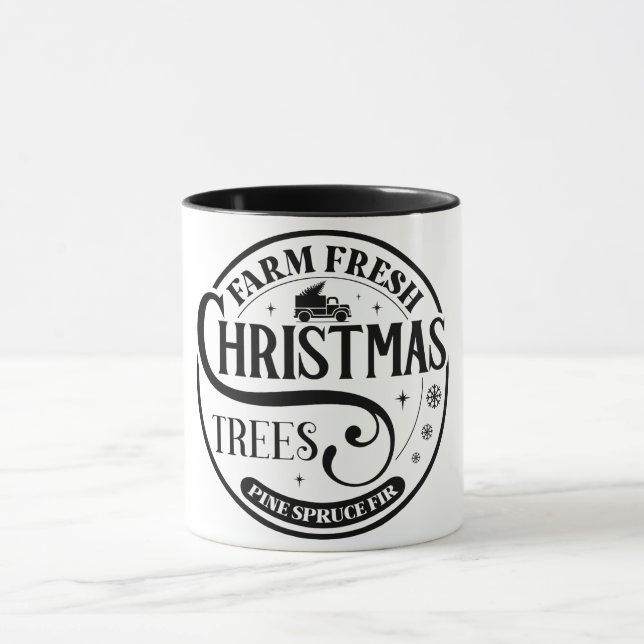 Caneca Fazenda Fresca Árvores de Natal Pinheiras (Centro)