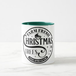 Caneca Fazenda Fresca Árvores de Natal Pinheiras