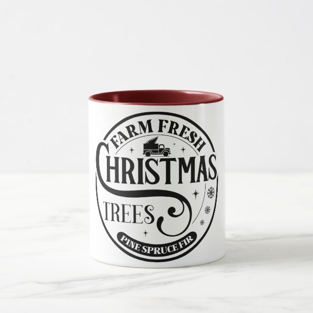 Caneca Fazenda Fresca Árvores de Natal Pinheiras (Centro)