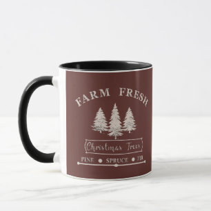 Caneca Fazenda fresco de pinheiros de Natal