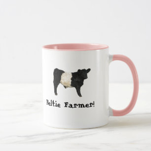 Caneca Fazenda Galloway Steer Cutout Beltie Belgeous Belg