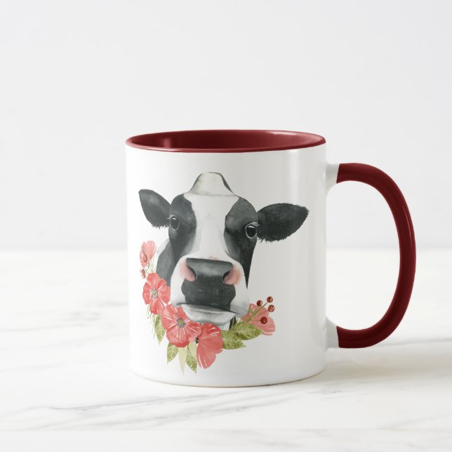 Caneca Fazenda - Vaca com Flores (Direita)