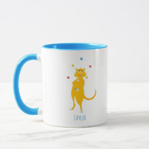 Caneca Fazendo malabarismo com gatas personalizadas