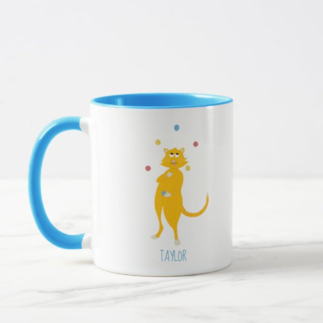 Caneca Fazendo malabarismo com gatas personalizadas (Esquerda)