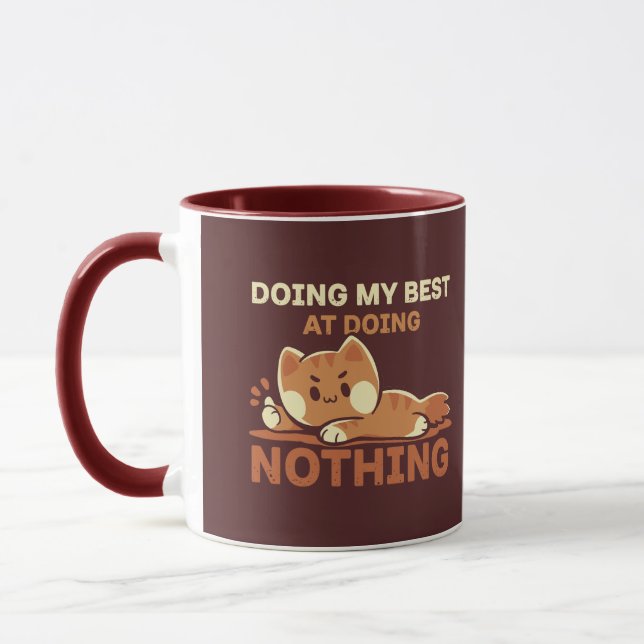 Caneca Fazendo o Meu Melhor em Não Fazer Nada (Esquerda)