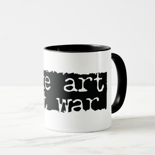 Caneca Fazer Arte, Não Guerra (Frente Esquerda)