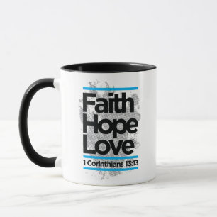Caneca fé esperança amor, 1 corintiano 13:13