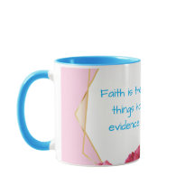Fé rosa e azul é Mug Religioso