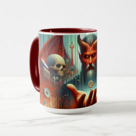 Caneca Fé sobre o Medo - Viagem Espiritual Surreal