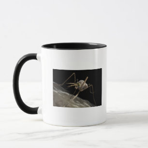 Caneca Feche acima da mordedura do mosquito 3d