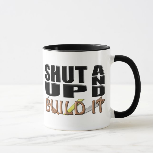 Caneca FECHE-O ACIMA E CONSTRUA- (a construção) (Direita)