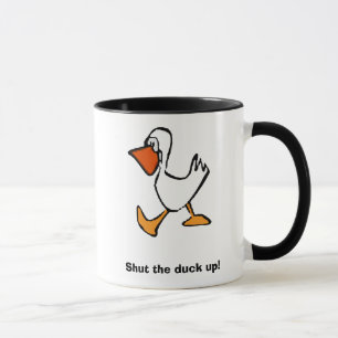 Caneca Feche o pato acima!