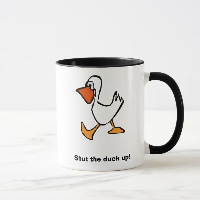 Caneca Feche o pato acima! (Direita)