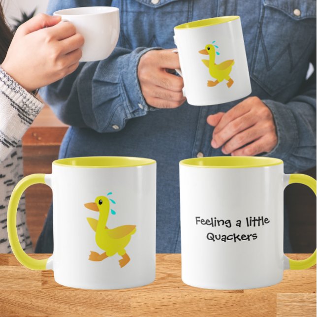 Caneca Feeling a little Quackers Duck Humor (Criador carregado)