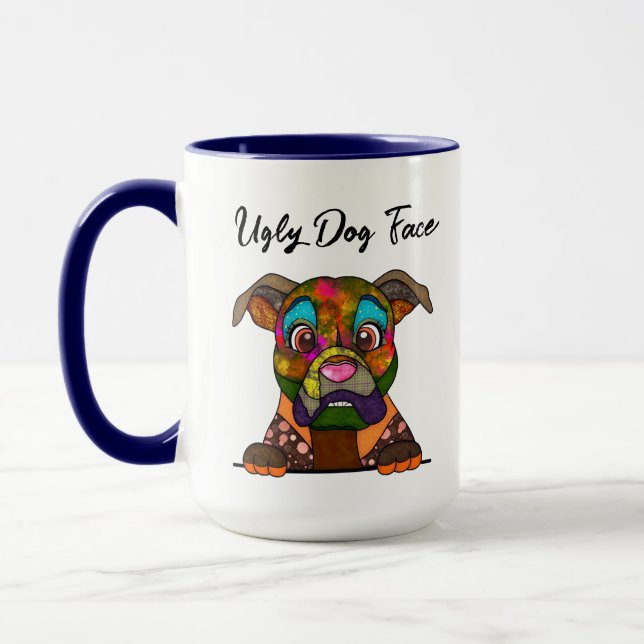 Caneca feia de cão boxer (Esquerda)