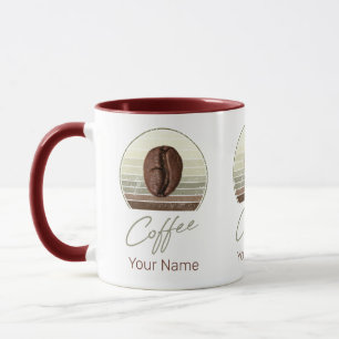 Caneca Feijões De Café Para Espresso E Barista Retro