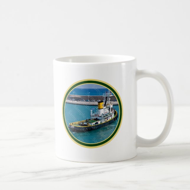 Caneca feita sob encomenda do barco do reboque (Direita)