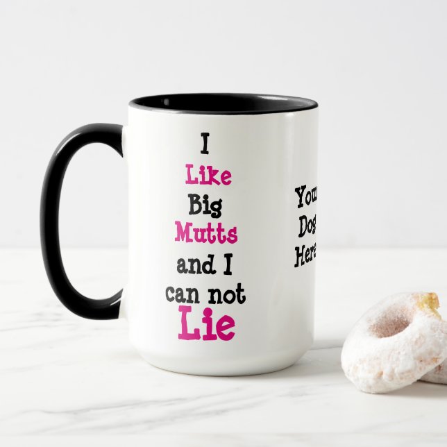 Caneca feita sob encomenda Mutts8 grande da (Com Donut)