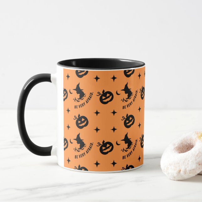 Caneca Feiticeira de Abóbora-de-Obra Laranja (Com Donut)