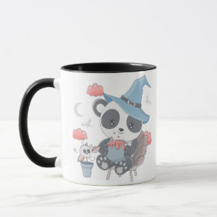 Caneca Feiticeira de Panda Fria Envolve Nuvens de Hallowe