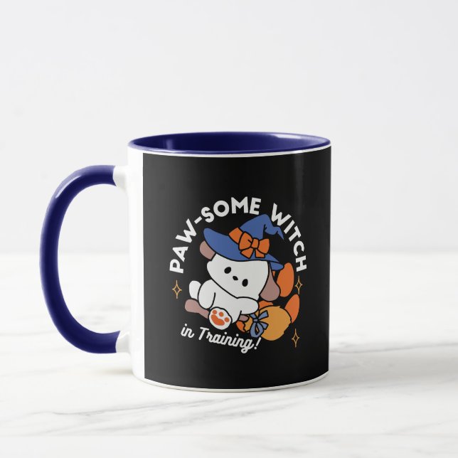 Caneca Feiticeira de pata no treinamento - Cão de Hallowe (Esquerda)