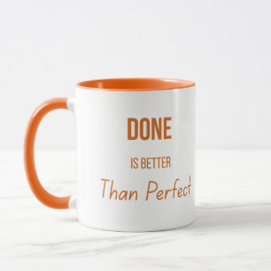 Caneca Feito é Melhor que Perfeito – Minimalista Motivaci