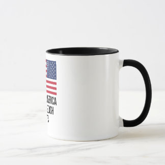 Caneca Feito em América com peças suecos