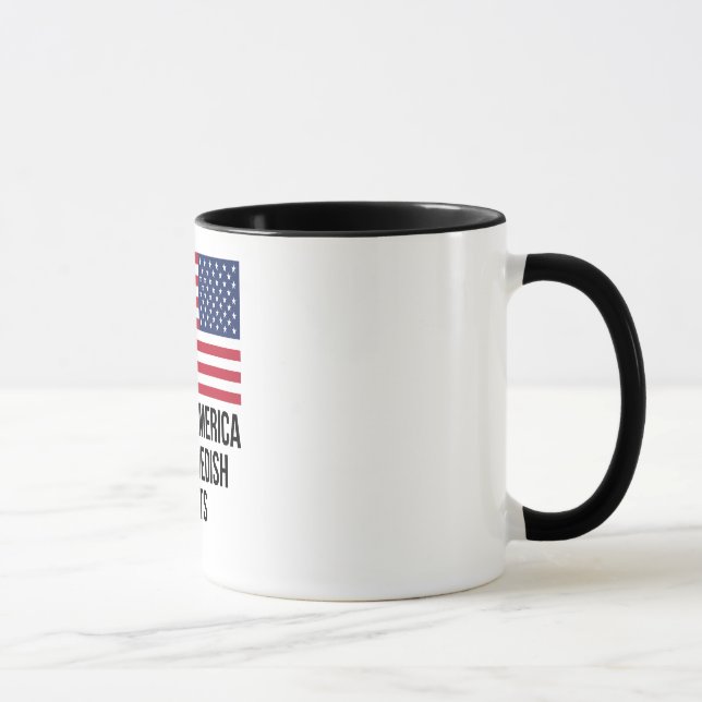 Caneca Feito em América com peças suecos (Direita)