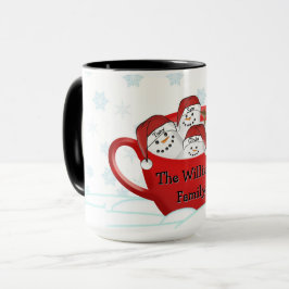 Caneca Félicias Festas Família Marshmallow