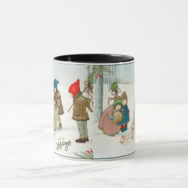 Caneca Felicidade do inverno, Vintage