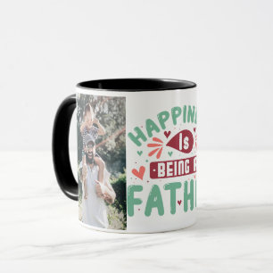 Caneca Felicidade É Ser Um Dia de os pais Fotográfico Pai
