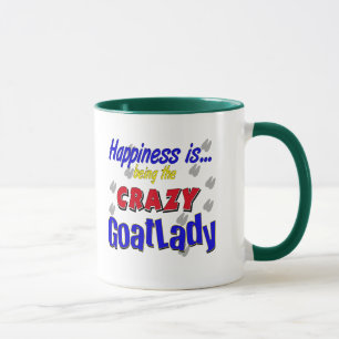 Caneca Felicidade, GoatLady Mugs